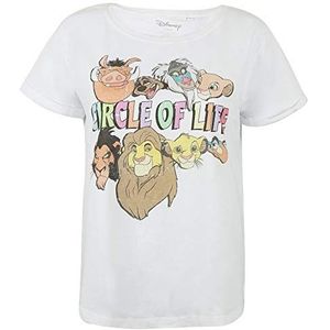 Disney Circle of Life T-shirt voor dames, Wit.