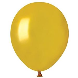 100 stuks parelmoer ballonnen van hoogwaardig natuurlijk latex A50 (Ø 13 cm/5 inch), parelmoer goud