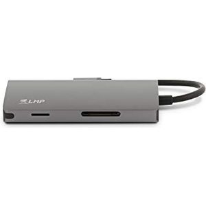 LMP USB-C Mini Dock 8 poorten met HDMI - 3x USB 3.0 - Ethernet - SD/MicroSD - USB-C oplaadkabel - Space Grey