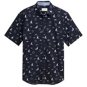 TOM TAILOR Chemise pour homme, 37908 - Navy Sailing Design, 3XL