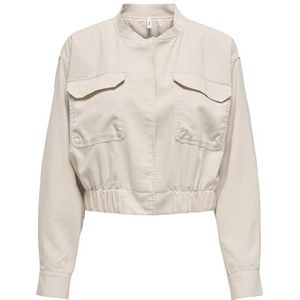 ONLY Onllis Linen OTW Veste pour femme, Beige clair, XS