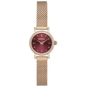 Breil Collectie Darling horloge met slechts uurwerk - 2 uur kwarts en ritssluiting voor dames, Robijngoud, Armband