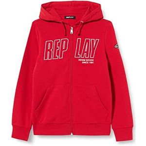 Replay Sweatshirt met capuchon voor jongens, 559 geraniumrood