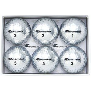 Chromax BCM56-SIL golfballen, metallic, M5, zilverkleurig, 6 stuks