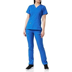 Adar Uniforms Hulpmiddel - blouse met V-hals en broek met meerdere zakken, 4400 - Royal Blue - maat M, Royal Blue, Medium-US