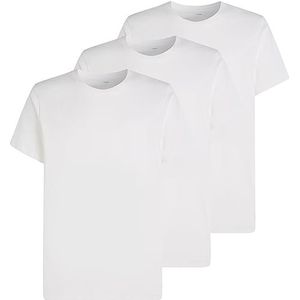 Calvin Klein S/S Crew Neck 3 stuks uniseks hemd (3 stuks), Wit.