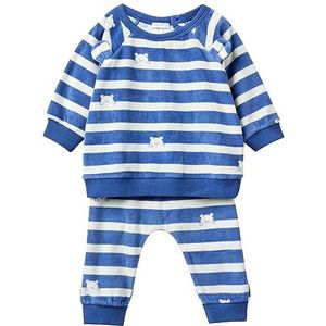 United Colors of Benetton Bébé garçon COMP(Maglia+Pant) 3NHGAK00C Pantalon Righe Blu E Bianco 64a, 74 cm, Righe Blu E Bianco 64a, 74