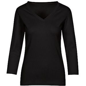 Trigema Dames 3/4 lange mouwen shirt, zwart (008)