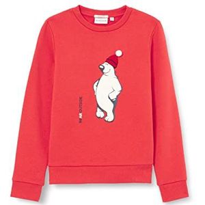 TOM TAILOR Garçon Sweat-shirt imprimé pour enfant 1033840, 12242 - Lux Coral Red, 128-134