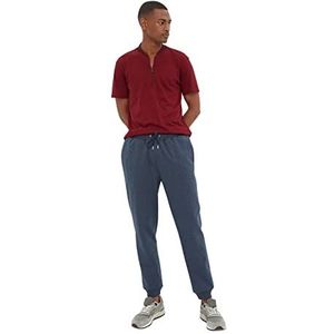 Trendyol Pantalon de Survêtement Standard Taille Normale Homme, Indigo, M