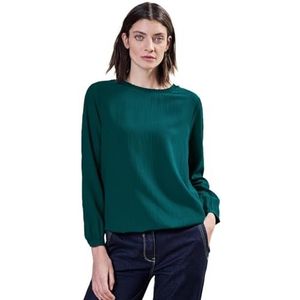 Cecil B345243 Damesblouse met smock-details, petrol groen