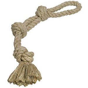 Nobby Rope Toy Speeltouw van sisal en natuurlijk katoen, 60 cm, 600 g, 3 knopen
