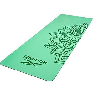 Reebok Natural Rubber Yoga Mat-Green Uniseks Volwassenen, Mandala, Groen