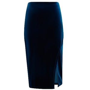 nelice Jupe midi pour femme, bleu, S