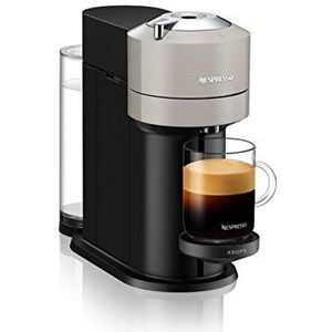 Krups XN910BKA Vertuo Next Nespresso, koffiezetapparaat, 30 seconden waterverwarming, automatische uitschakeling, bluetooth en wifi, zilver