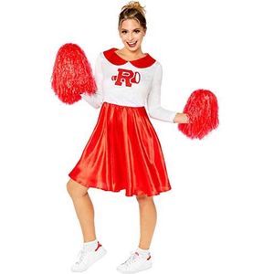 Amscan Officieel gelicentieerd product Sandy Rydell High cheerleaderkostuum voor dames, rood/wit, 9909265