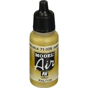 Vallejo Model Air Acrylverf, 17 ml, donkergeel
