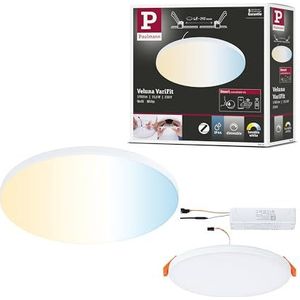 Paulmann 79956 Veluna VariFit Edge LED-paneel inbouwpaneel 160 mm rond Tunable White lichtregeling wit synthetisch wit plafondlamp