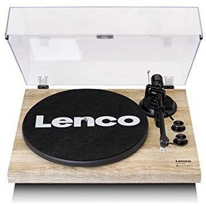 Lenco LBT-188 Vinyl Platenspeler - Bluetooth Platina - Riemaandrijving - 2 Snelheden 33 & 45 rpm - Anti-Skating - Vinyl scannen in MP3 - Donkerbruin - Tandwiel