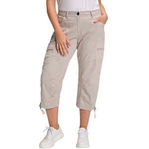 Ulla Popken 799192 Cargobroek voor dames, grote maten, 7/8, comfortabele band, Marmeren effect