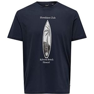 ONLY & SONS Onscoast Reg Ss Tee Bp T-shirt voor heren, Navy Blauw
