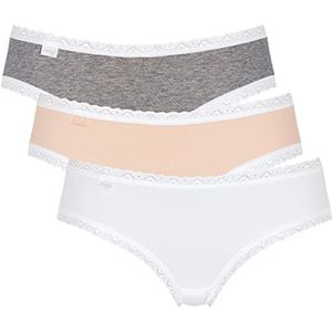 Sloggi 24/7 weekend Hipster C3p dames Shorties (3-Pack), (White Light Combination GM015), 40