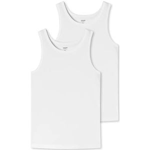 Schiesser Onderhemd voor heren, onderhemd, 2 stuks (2 stuks), Wit