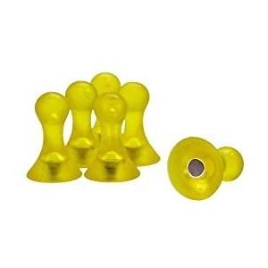 Magneet Expert® 10 x 6 x magneten in de vorm van een kegel, fruitige kleuren, geel