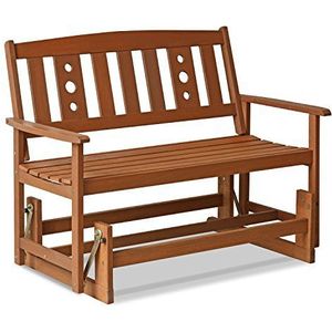 Furinno Zweefvliegtuig voor buiten, hardhout, natuurlijk hout, 111,76 x 91,49 x 70 cm (b x h x d)