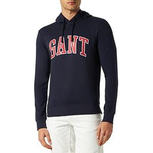 GANT Md. Gant Hoodie Sweatshirt met capuchon voor heren, Avond blauw