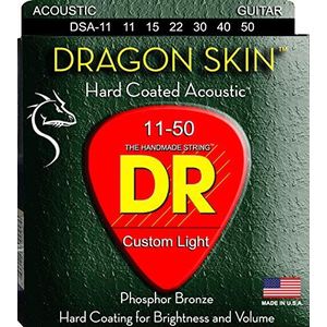 DR Strings Dragon Skin snaren voor akoestische gitaar, transparant, 11-50