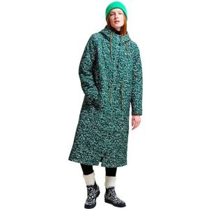 Regatta Orla Kiely Warme gewatteerde winterjas voor dames met capuchon, Jade Bubble Berry