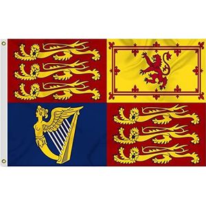 Britse vlag Royal Standard King Charles III Queen Elizabeth ll British Royalty Polyester Leger Strijdkrachten Grote Vlag Premium 152 x 91 cm