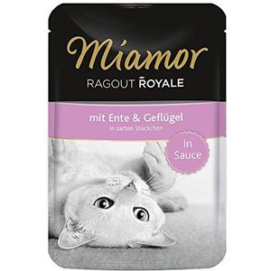 Miamor Katzenfutter Ragout Royal Ente + Geflügel 100 g, verpakking van 22 (22 x 100 g)