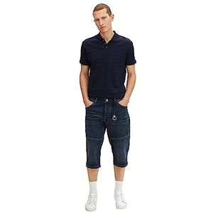 TOM TAILOR heren jeans bermuda, 10173 - Dark Stone Blauw Zwart Denim