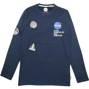 NASA Heren T-shirt - S, marineblauw, S, Marinier