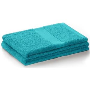 Handdoek 50 x 100 cm bamboe viscose absorberend antibacterieel bamboe turquoise