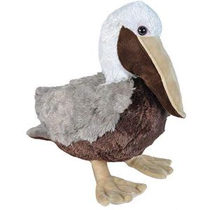 Wild Republic Pelican 21468 Cuddlekins Pelican knuffeldier, cadeau voor kinderen, bruin/grijs, 30 cm