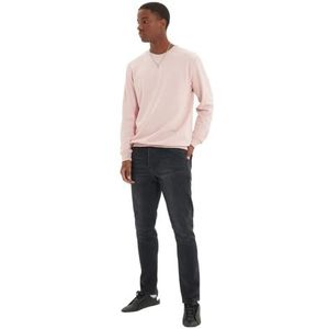 TRENDYOL Slim jeans met normale taille voor heren (1 stuk), zwart.