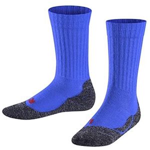 FALKE Unisex kinderen actieve warme dikke wandelsokken voor buitensporten ademend sneldrogend klimaatregulering anti-geur wol functioneel garen 1 paar, Blauw (Kobalt Blue 6054)