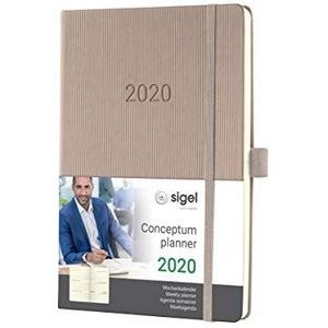 SIGEL C2060 Conceptum, weekplanner 2020, hardcover, 14,8 x 21,3 cm, taupe