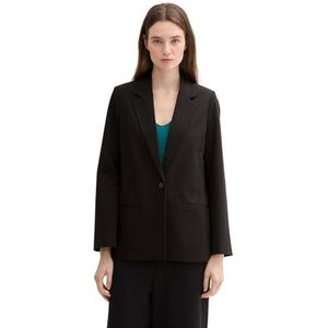 TOM TAILOR Denim 1044414 blazer voor dames, 14482 - Deep Black