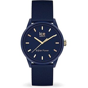 Ice-Watch - ICE Solar Power Navy Gold Mesh - Blauw dameshorloge met siliconen band - 018743 (Small), Blauw, 018743