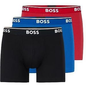 Hugo Boss boxershorts voor heren, katoen, verpakking van 3 stuks, rood, blauw, zwart, S, rood/blauw/zwart