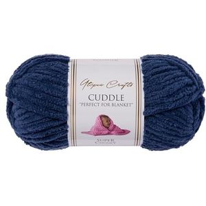 Utopia Crafts Cuddle Super Chunky Chenille Soft Yarn voor breien en haken, 100 g - 60 m (indigo)