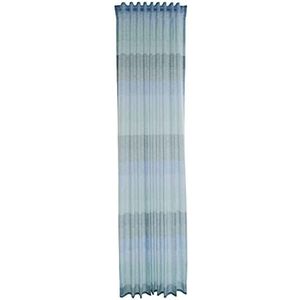 Gordijn blauw transparant strepen kleurverloop gordijn voor woonkamer slaapkamer kinderkamer 140x245cm