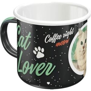 Nostalgic-Art Cat Lover Black Retro Cup, email, cadeau-idee voor kattenbezitters, 360 ml