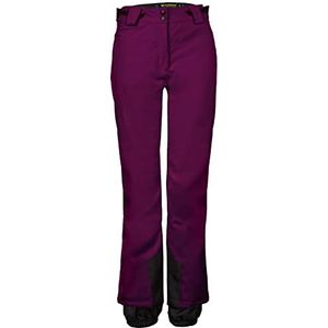 Killtec KSW 22 WMN SKI PNTS 38620-000 Skibroek voor dames met randbescherming en sneeuwvanger, donkerframboos, maat 48