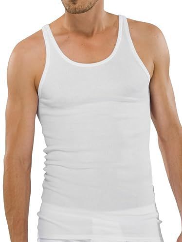 Schiesser Sportjack heren bodyshirt (2 stuks), wit (100-wit)