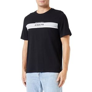 JACK & JONES Jjalex Tee SS Crew Neck T-shirt heren, zwart.